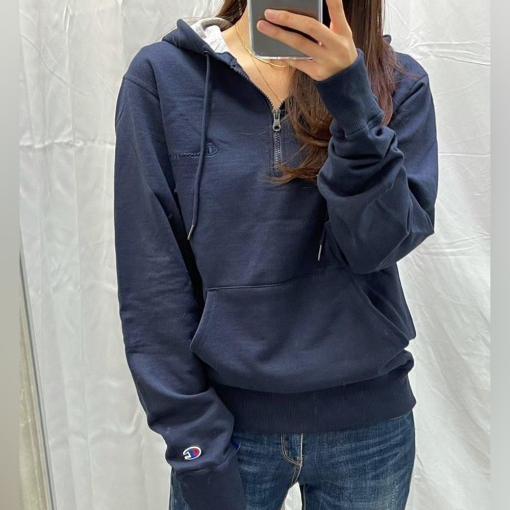 Unisex champion quarter zip hoodie size Small